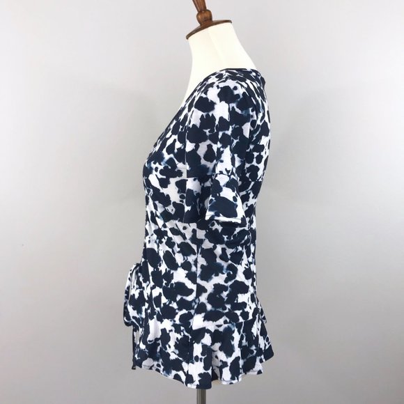 Juicy Couture Lush Shadow Gathered Front Flutter Sleeve Top Women’s Size M - Picture 8 of 15